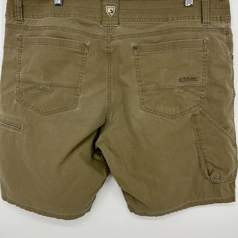 Kuhl Shorts Men's Size 38 Brown Vintage Patina Dye‎ Outdoors Hiking Pockets